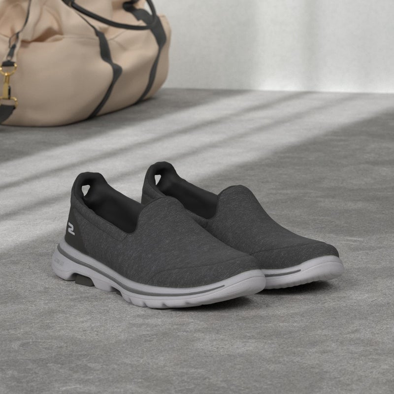 Skechers Women's GO WALK 5 - HONOR Shoe, Black/White, 5.5 M US - Image 2